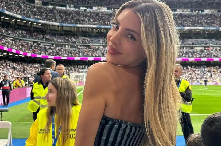 Corina Smith fue la invitada especial de Vinicius Jr en el Santiago Bernabéu