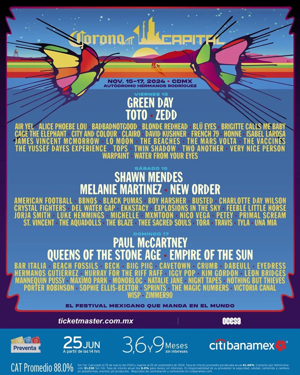 Conoce el cartel del Corona Capital CDMX 2024.- Blog Hola Telcel