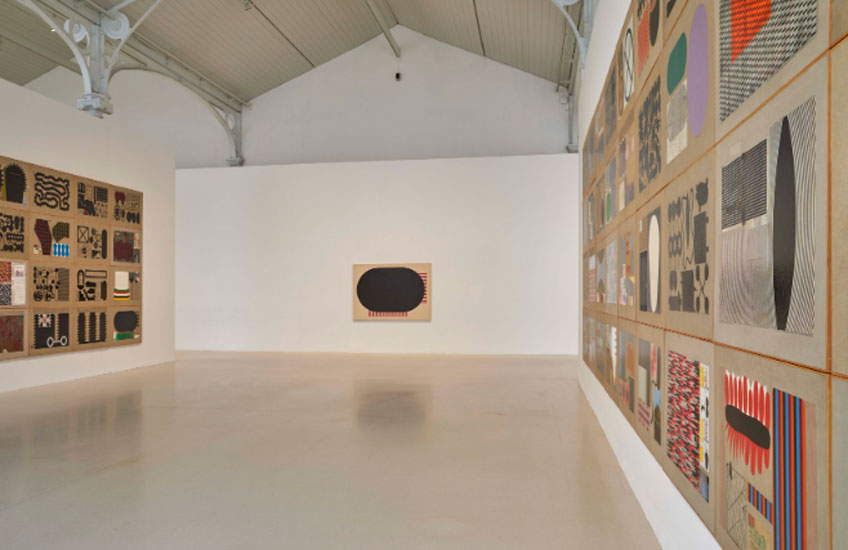 Vista de la exposición "La peripecia del autómata", de Néstor Sanmiguel. Palacio de Velázquez, 2022