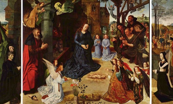 Hugo van der Goes. Tríptico Portinari, hacia 1475. Galleria degli Uffizi, Florencia