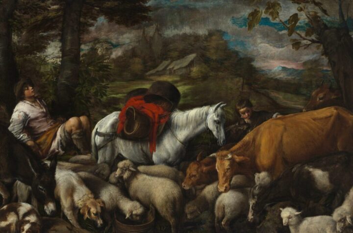 Jacopo Bassano. Pastor durmiente, hacia 1568. Szépművészeti Múzeum