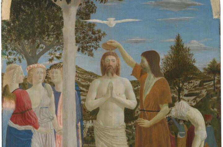Piero della Francesca. El Bautismo de Cristo, hacia 1437-1445. The National Gallery, Londres