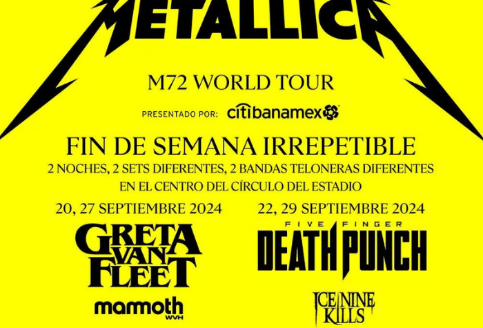 El M72 World Tour de Metallica llega a México.- Blog Hola Telcel