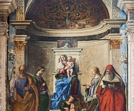 Giovanni Bellini. La Virgen y el Niño con santos, 1505. San Zaccaria, Venecia