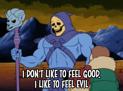 Skeletor diciendo que no le gusta sentirse bien sino que le gusta sentirse malvado.- Blog Hola Telcel