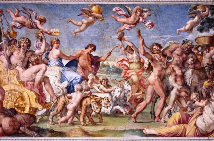 Aníbal Carracci. Triunfo de Baco y Ariadna, 1597-1600. Palacio Farnesio, Roma