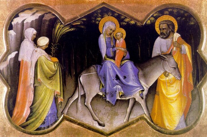 Lorenzo Monaco. La huida a Egipto. Staatliches Lindenau-Museum