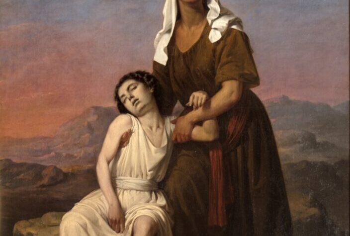 Antonio María Esquivel. Agar e Ismael en el desierto, 1856. Museo Nacional del Romanticismo