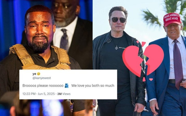 ¡Él que faltaba! Kanye West intenta reconciliar a Donald Trump y Elon Musk