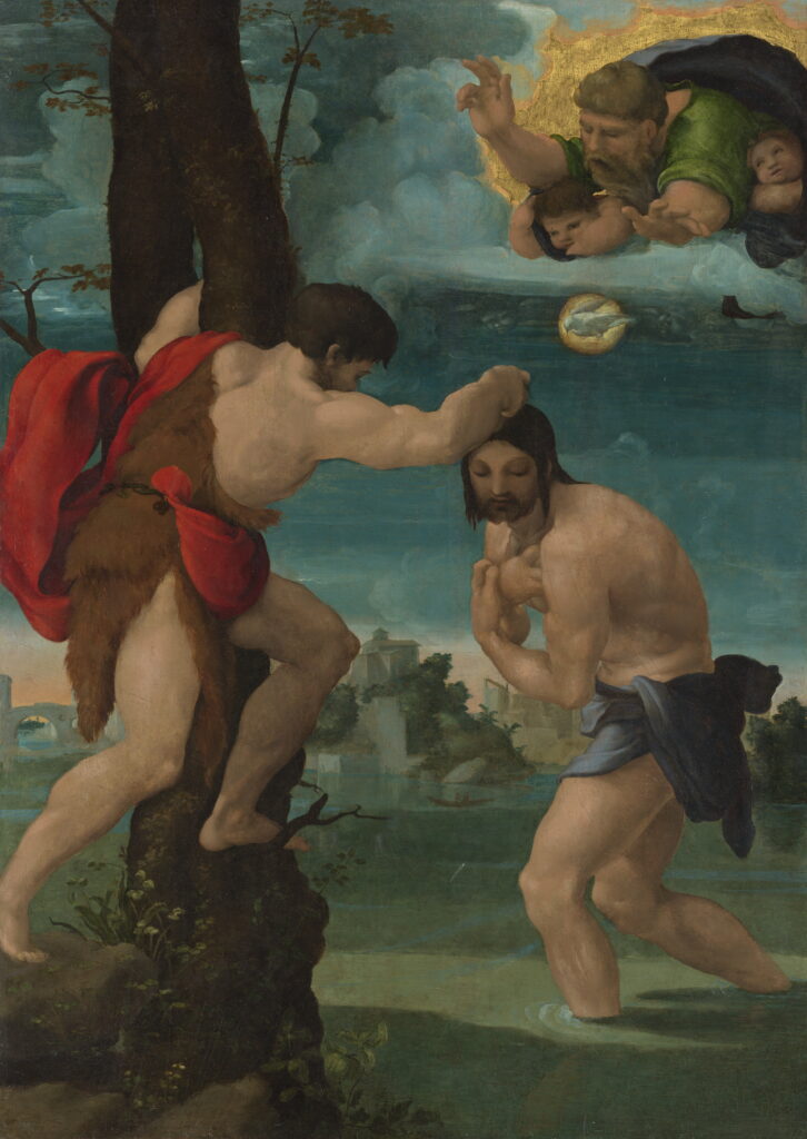 Pedro Machuca. Bautismo de Cristo, 1518-1519. Museo Nacional del Prado