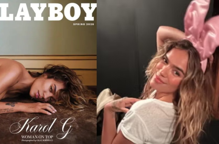 Las picantes poses de Karol G para la revista Playboy