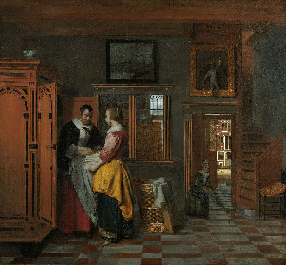 Pieter de Hooch. El armario de la ropa blanca, 1663. Museo Nacional, Ámsterdam