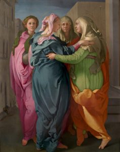 Pontormo. La Visitación, hacia 1528. Iglesia parroquial de San Michele Arcangelo de Carmignano (Prato), Diócesis de Pistoia