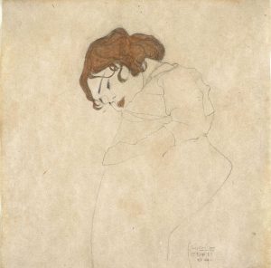 Egon Schiele. Joven dormida, 1909. Fundación Mapfre